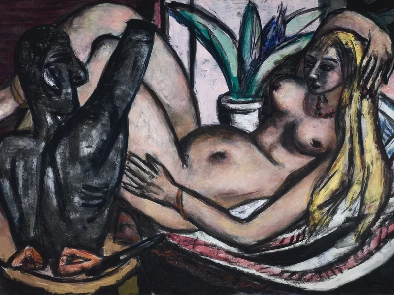 1884-Max Beckmann - Studio (Nudo femminile e scultura), 1946-Saint Louis Art Museum